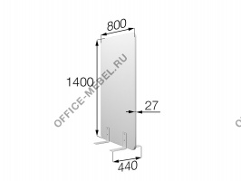 Перегородка без колес fx-80/140 на Office-mebel.ru