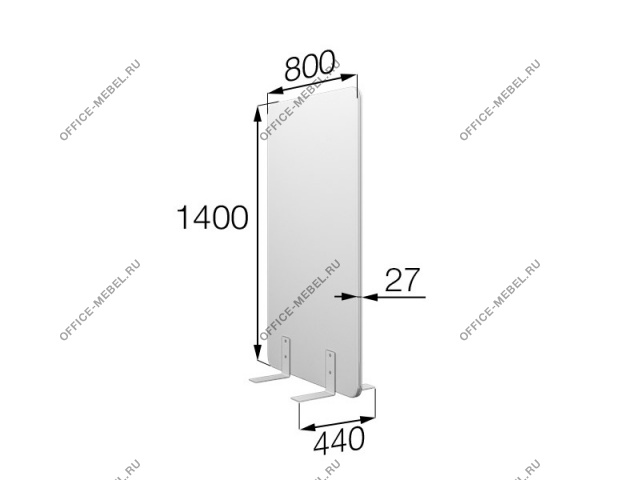 Перегородка без колес fx-80/140 на Office-mebel.ru