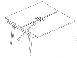 Секция стола рабочей станции (2х160) АЛ 9175-1  на Office-mebel.ru