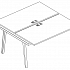 Секция стола рабочей станции (2х160) АЛ 9175-1  на Office-mebel.ru 1