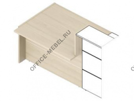 Модуль начальный (правый) с молдингом FLLMS080D на Office-mebel.ru