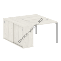 Рабочая станция на П-образном м/к с опорным шкафом-купе 40БП.РС-СШК-1.1 Т на Office-mebel.ru