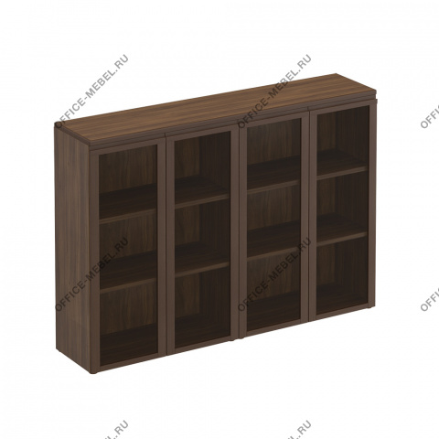 Шкаф для документов средний со стеклянными дверями МК 323-2 на Office-mebel.ru