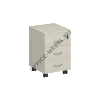 Тумба выкатная 3-ех ящичная с центральным замком К.308 на Office-mebel.ru