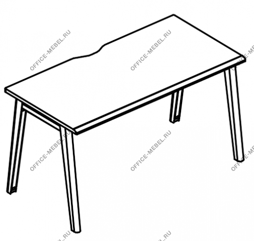 Стол письменный опоры МТ (1 скос) МР Б1Б 012.02 на Office-mebel.ru