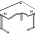 Стол эргономичный на металлокаркасе МL (2 скоса) правый МР А2 088.01 на Office-mebel.ru 1