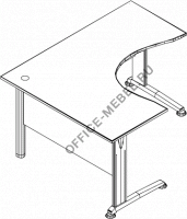 Стол эргономичный ПК-АКС-СТЭ140Х120Л/РД-В1-19 на Office-mebel.ru