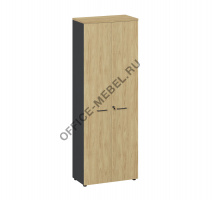 Шкаф-гардероб высокий,чер FLEX 221 wardrobe black на Office-mebel.ru