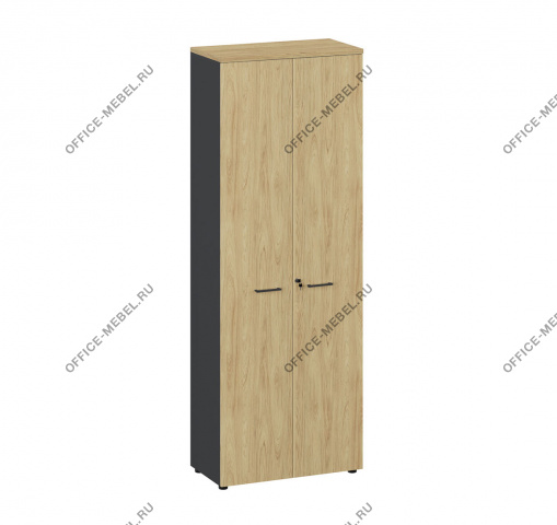 Шкаф-гардероб высокий,чер FLEX 221 wardrobe black на Office-mebel.ru