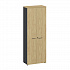 Шкаф-гардероб высокий,чер FLEX 221 wardrobe black на Office-mebel.ru 1