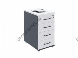 Тумба приставная с замком на верхний ящик MDF402+MDF403 на Office-mebel.ru