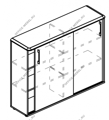 Шкаф-купе средний (топ МДФ) МР 320 на Office-mebel.ru