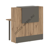 Стойка ресепшен прямая EDR 116, Дуб Денвер светлый на Office-mebel.ru