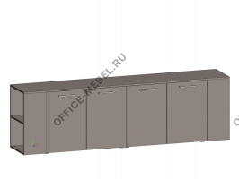 Двойной шкаф низкий со стеллажами JNO923.U727 на Office-mebel.ru