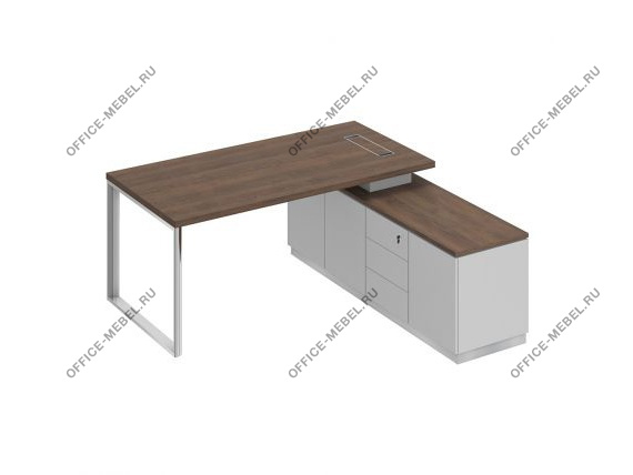 Стол руководителя на опорной тумбе (левый/правый) БР 101 на Office-mebel.ru