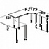 Приставка-стол с фигурной столешницей (правый, телескопические опоры) Periscope F2183 на Office-mebel.ru 1