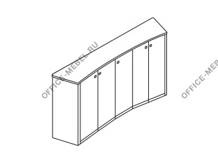 Книжный шкаф высокий PVFALC8 на Office-mebel.ru