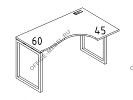 Стол эргономичный правый "Классика" на металлокаркасе QUATTRO А4 Б4 036 БП на Office-mebel.ru