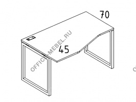 Стол эргономичный левый "Техно" на металлокаркасе QUATTRO А4 Б4 065 БП на Office-mebel.ru