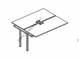 Секция стола рабочей станции на металлокаркасе DUE (2х1600) А4 Б2 172-1 БП на Office-mebel.ru