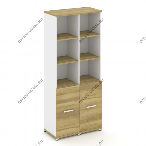 Шкаф две узкие секции, 5 ниш (Два фасада ЛДСП  2 ниши) CN.STU-521  на Office-mebel.ru