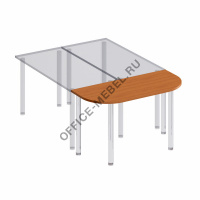 Брифинг-приставка на хромированных опорах ФР 432-1 на Office-mebel.ru