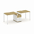 Рабочая станция на 2 места с одной опорной тумбой CN.ORS-301 A/B/W на Office-mebel.ru 1