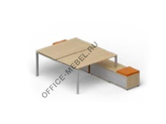 Рабочий стол «Bench» на опорной тумбе LVRU17.1416-1 на Office-mebel.ru