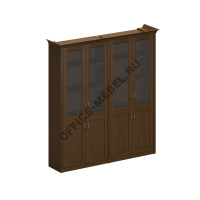 Шкаф высокий со стеклянными дверями (2 для документов) ПС 357 на Office-mebel.ru