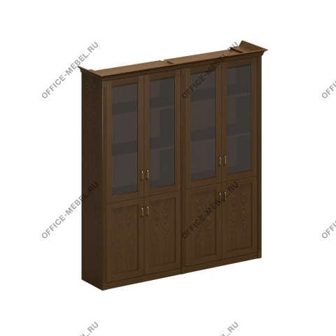Шкаф высокий со стеклянными дверями (2 для документов) ПС 357 на Office-mebel.ru
