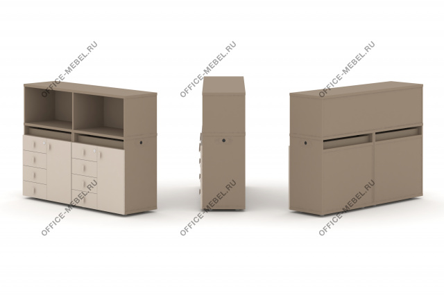 Набор №3. Тумба двойная с надставкой низкой ES.NB.2N-3 на Office-mebel.ru