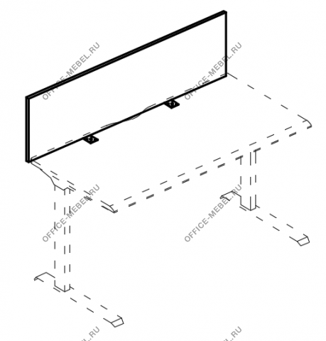 Экран настольный фронтальный ДСП для стола МР А 815 на Office-mebel.ru