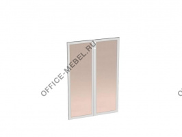 Двери стеклянные в алюминиевой рамке (2 шт.) 60.0 на Office-mebel.ru