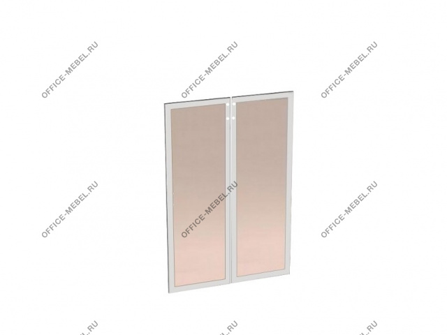 Двери стеклянные в алюминиевой рамке (2 шт.) 60.0 на Office-mebel.ru