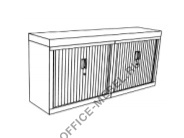 Пара шкафов с металлическим верхом (шкафы идентичны) P2A74S на Office-mebel.ru