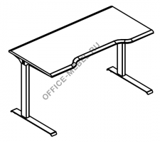 Стол эргономичный "Симметрия" на металлокаркасе МL (2 скоса) МР А2 013.03 на Office-mebel.ru