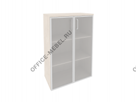 Шкаф средний широкий (2 средних фасада стекло в раме) O.ST-2.4R на Office-mebel.ru