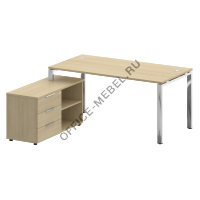 Стол рабочий руководителя с опорной тумбой л\п БГ.СРТ-5.7  на Office-mebel.ru