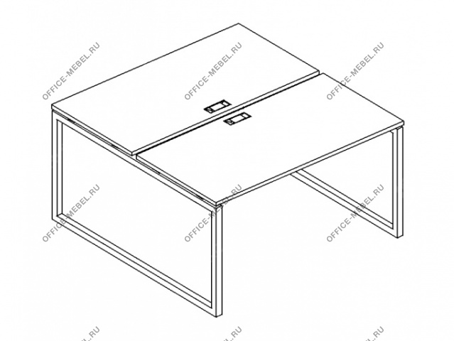 Рабочая станция на металлокаркасе QUATTRO (2х1600) А4 Б4 172 БП на Office-mebel.ru