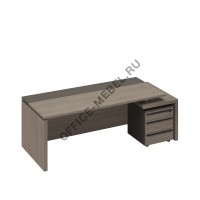 Стол руководителя с тумбой 3-ящичной с замком правый РС 120  на Office-mebel.ru