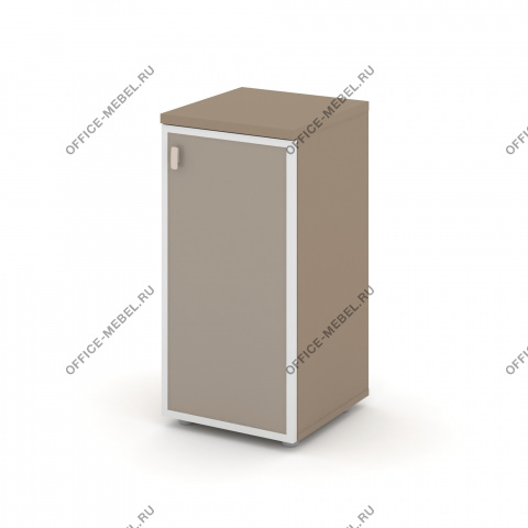 Шкаф низкий узкий л\п (1 низкий фасад стекло Лакобель  IVORY / UMBRA в раме) ES.SU-3.2R I/U на Office-mebel.ru