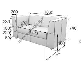 Диван двухместный Nap2 на Office-mebel.ru