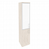 Шкаф высокий узкий лев/прав (1 низкий фасад ЛДСП + 1 средний фасад стекло лакобель в раме) O.SU-1.2R(L)/(R) white на Office-mebel.ru 1