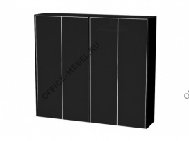 Шкаф для бумаг с гардеробом ELLIB041 BLACK на Office-mebel.ru