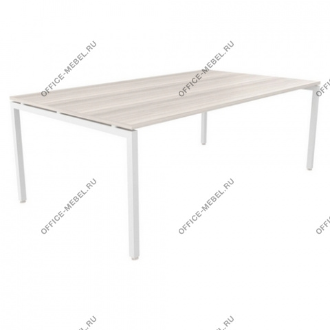 Стол переговоров Steel 11702 белый каркас (без подрозетника) на Office-mebel.ru