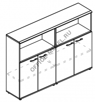 Шкаф средний комбинированный полузакрытый (топ МДФ) МР 9391 на Office-mebel.ru