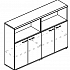 Шкаф средний комбинированный полузакрытый (топ МДФ) МР 9391 на Office-mebel.ru 1