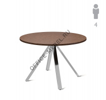 EXE Стол д/перег. круглый Хром 101 905 WAL 07 на Office-mebel.ru