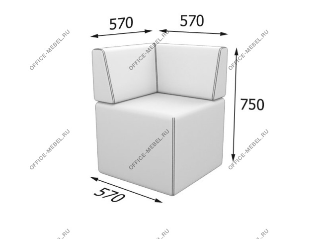 Мягкая мебель для офиса Элемент угловой KitC на Office-mebel.ru